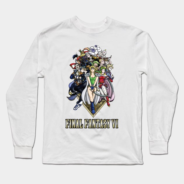 Final Fantasy VI Heroes Long Sleeve T-Shirt by WarioPunk